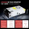 AC to DC Converter 12V Power Supply,Universal SMPS 110V/120V/220V AC to 12V 50A 600W DC Converter Power Supply Transformer Driver Adapter for CCTV,RV,Pump,LED Strip, LCD Monitor(DC12V-50A-600W) view 2