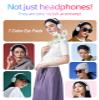 ACEFAST H7 Noise Cancelling Headphones, Wireless Over Ear Headphones, Headsets for Women with 7 Color Ear Pads, 60H Playtime, Bluetooth 5.4, Deep Bass, Ultra-Light for Travel, Home, and Office view 3