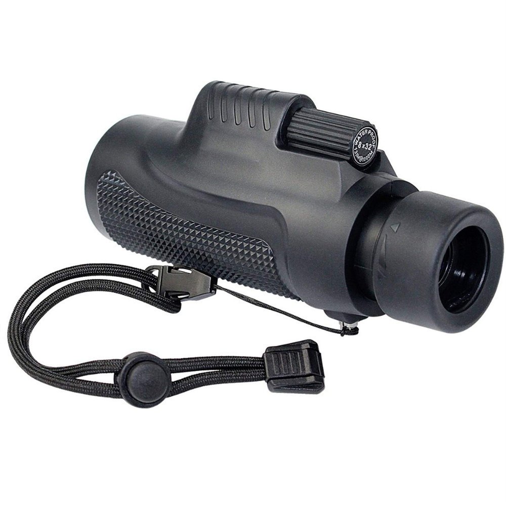 Portable Monocular 8x32 Monocular Telescope Waterproof Compact Travel Camping Hiking Binoculars Magnification Telescope for Adult Bird Watching Outdoor Travel Sightseeing