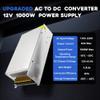 AC to DC Converter 12V 83A 1000W Power Supply,Universal SMPS 110V/120V/220V AC to DC Converter Power Supply Transformer Driver Adapter for CCTV,RV,Pump,LED Strip (DC12V-83A-1000W) view 2