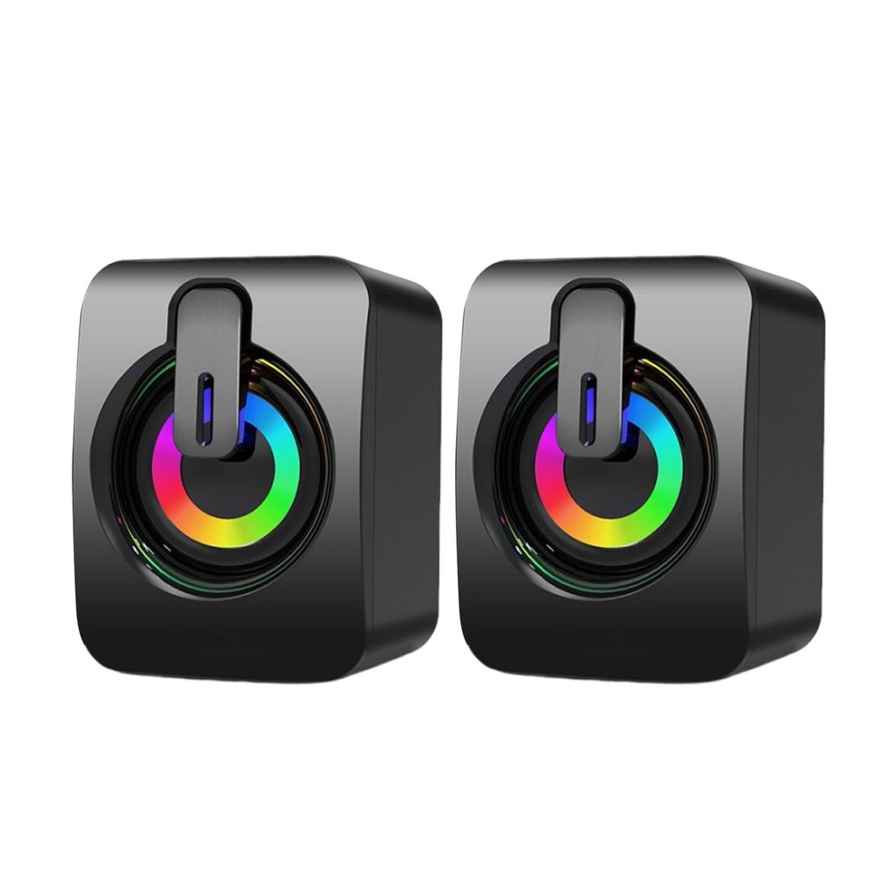 Computer Speakers Wired | Desktop Wired Speakers for Home Entertainment | Plug and Play Speakers for Computer Desk, TV Stand, and Bedside Use | Compact Sound Solution