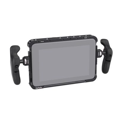 CaTeFo Video Rig Kit for YoloLiv Cage Compatible with YoloBox Ultra, Full Aluminum Alloy Cage with Left and Right 1/4'' Handles, Built-in NATO Rail and Cold Shoe Cage Kit -YL01K