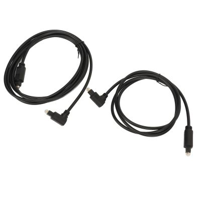 2pcs 3.3ft Optical Cable,Rotatable Digital Fiber Optic Cable 90 Degrees Optical Cable for Soundbar 360 Degree Rotatable Right Angle
