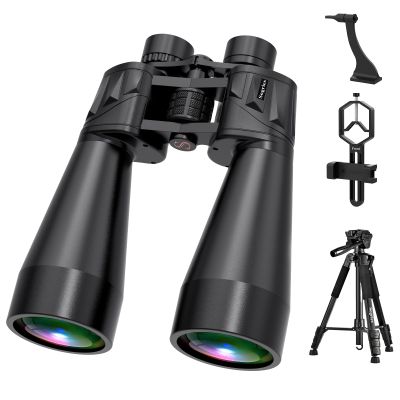 18X70 High Power Binoculars for Adults-Outdoor and Astronomy Binocular,Large Aperture for Long Distance Viewing with Smartphone Adapter Mount and Binocular Tripod Adapter, Tripod