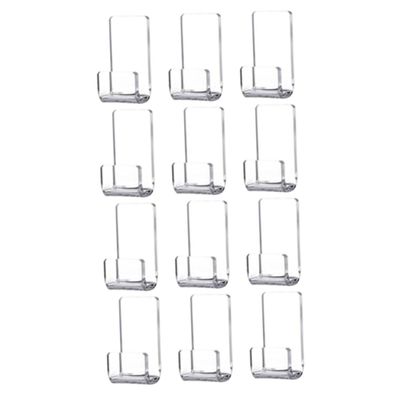 Cabilock 12pcs Vinyl Record Wall Shelf Acrylic Record Holder Rack for Vinyl Music Enthusiasts