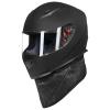 ILM Full Face Motorcycle Street Bike Helmet (L, Matte Black) with Removable Winter Neck Scarf + 2 Visors and Bluetooth Headset with Hi-Fi System view 3