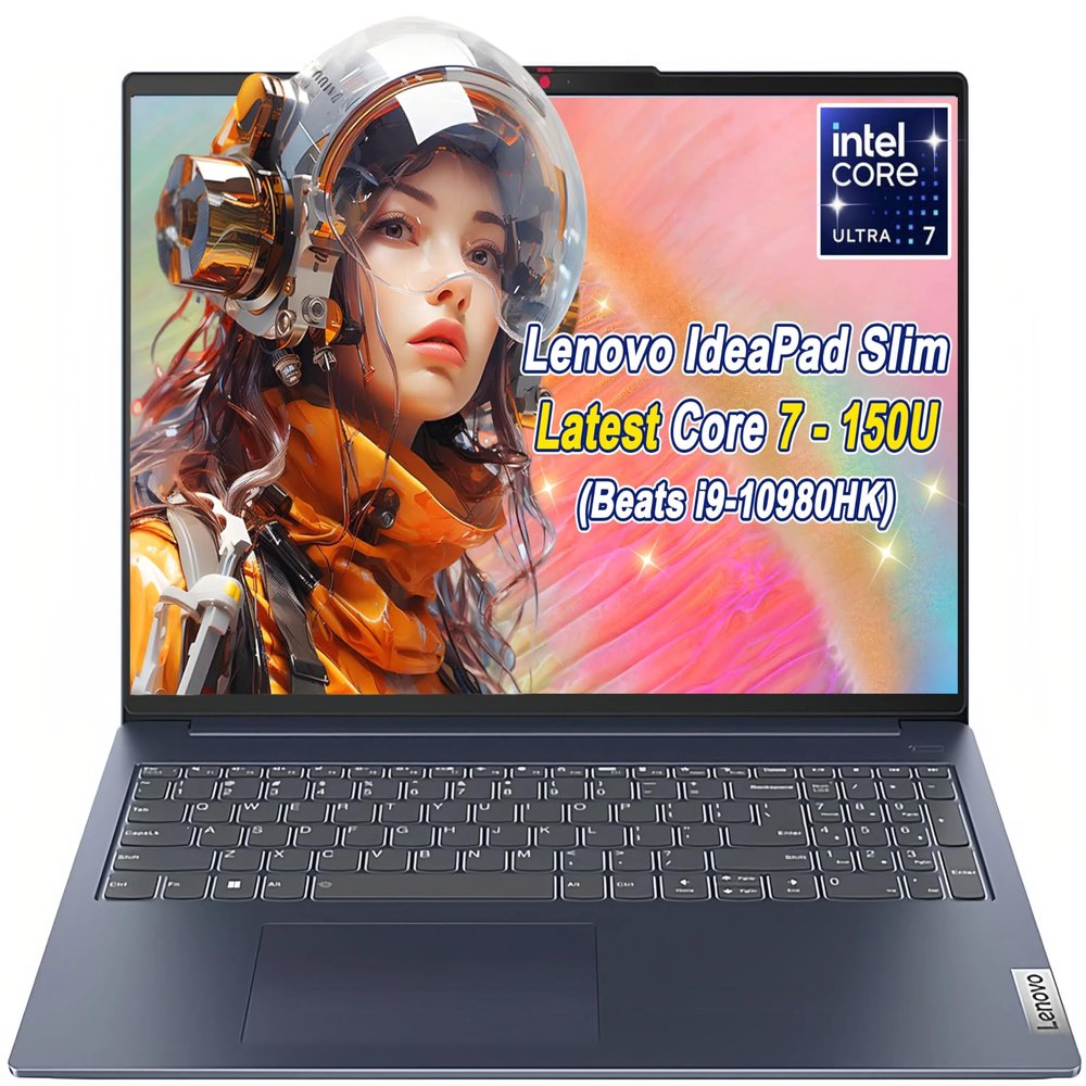 Lenovo IdeaPad Slim 5 Intel Core 7 150U 16GB LPDDR5x Memory M.2 2242 PCIe 4.0x4 NVMe SSD Intel Graphics 16.0" WUXGA IPS Windows 11 Home (16GB RAM | 1TB PCIe SSD)
