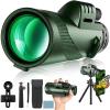 80x100 Monocular Telescope with Phone Tripod for Adults High Power HD Portable Watching Travel Camping Hiking Monocular Scope view 1