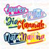 Custom Name Sticker Personalized First and Last Name Sticker Customized Colorful Name Daisy Waterproof Vinyl Decal for Water Bottles, Tumblers, Laptops, Hard Hat, Cars, Kindle Gifts for Kid, Girl, Boy view 1