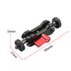NovelGoal Magic Arm Mount Bracket Adapter Tripod Holder 1/4 Inch Screw with Dual Ball Head for OS-MO 360/Hero 13 and Hero All Series Sport Action Camera (Red,knob L100mm) view 4