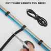 16 Yard x 1/2 Inch Adjustable Cable Straps Roll, Reusable Fastening Cable Ties, Free Cut Length Hook and Loop, Wire Management, Securing Strap for Cable Tidy Cord Organizer Black view 3
