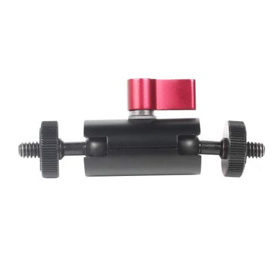 NovelGoal Magic Arm Mount Bracket Adapter Tripod Holder 1/4 Inch Screw with Dual Ball Head for OS-MO 360/Hero 13 and Hero All Series Sport Action Camera (Red,knob L83mm)