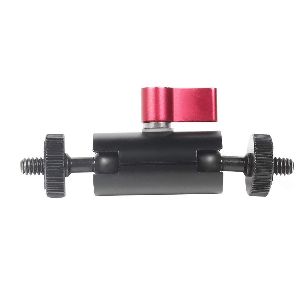 NovelGoal Magic Arm Mount Bracket Adapter Tripod Holder 1/4 Inch Screw with Dual Ball Head for OS-MO 360/Hero 13 and Hero All Series Sport Action Camera (Red,knob L83mm)