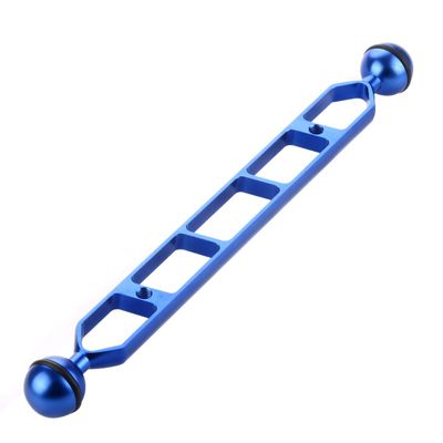 NovelGoal Aluminum Underwater Dual Ball Joint Arm Extender Extension Arm Mount for Hero 13 and Hero All Action Diving Light Camera (Blue,11 Inch)