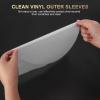 MECCANIXITY 50 Pcs Vinyl Outer Sleeves, Clear Vinyl Record Sleeves 7" x 7" Vinyl Record Protector Covers for 7" Single LP Storage Collections view 4