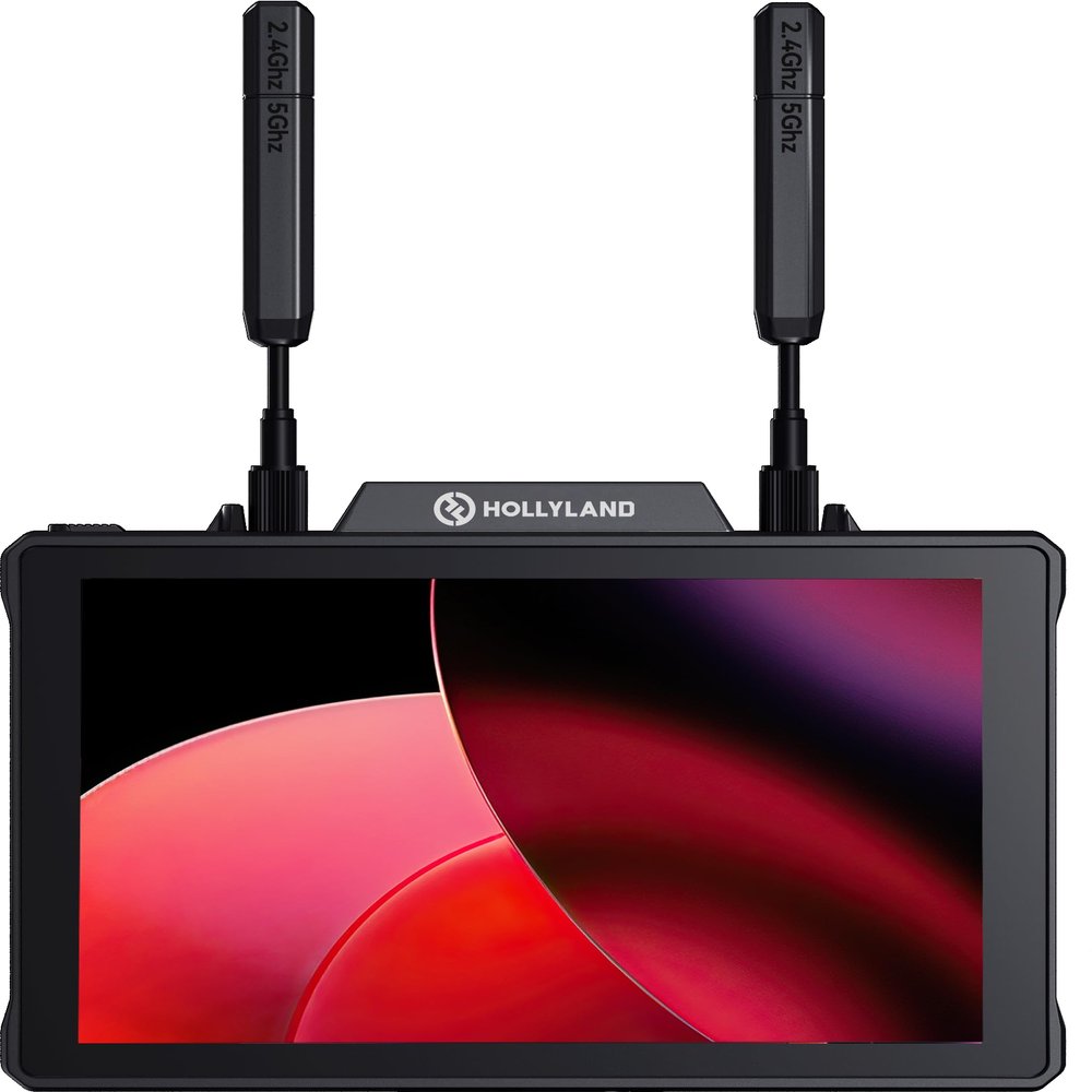 Hollyland Pyro 7 Wireless Video Transmitter & Receiver & 7 inch Camera Field Monitor HDMI & SDI 1300ft Range, 60ms Latency Auto Dual-Band Hopping with Waveform, LUTs, Recording, Vector Scope,Solo kit