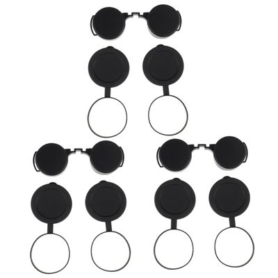 MERRYHAPY 9pcs Rubber Lens Cover for Binoculars and Monoculars Objective and Eyepiece Protectors Accessories for Telescope and Outdoor Use