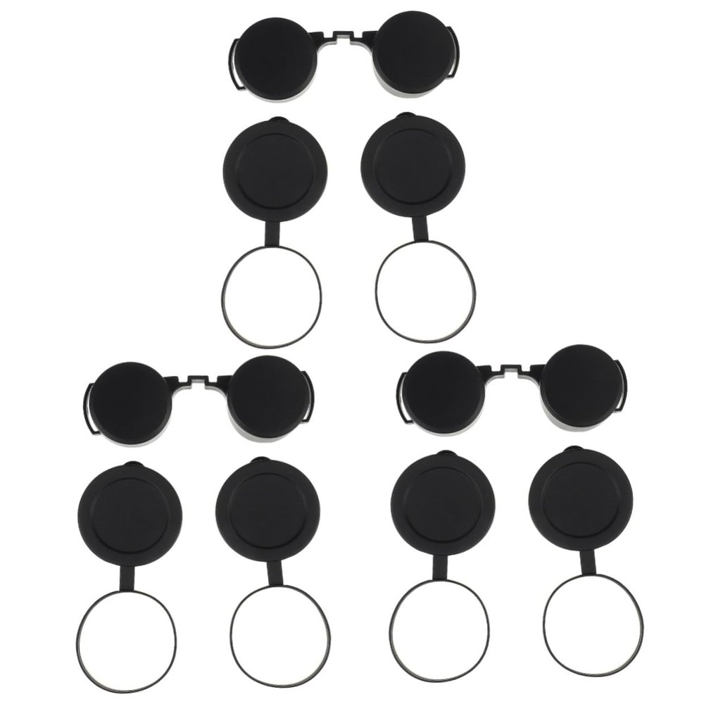 MERRYHAPY 9pcs Rubber Lens Cover for Binoculars and Monoculars Objective and Eyepiece Protectors Accessories for Telescope and Outdoor Use
