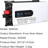 Pure Sine Wave Power Inverter 5000W,6000W,8000W,10000W,12000W Power Inverter,12V/24V/48V/60V/72V/96V Dc to 110V-130V /220V-240V Ac Converter,with LCD Display,Ac Power Outlets,for Home,Rv(6000W,72Vto22 view 2
