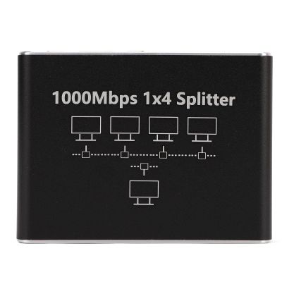 Gigabit Ethernet Switch 4 Port 1000Mbps, High Speed LAN Network Splitter for Cat6 Cat7 Cat8 Cables - Compact Home Office Internet Network Extender (4-Port)