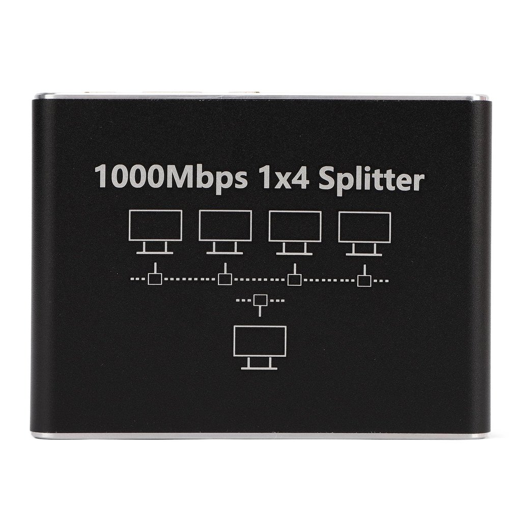 Gigabit Ethernet Switch 4 Port 1000Mbps, High Speed LAN Network Splitter for Cat6 Cat7 Cat8 Cables - Compact Home Office Internet Network Extender (4-Port)