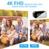 Mini Camera Clock WiFi Camera Alarm 4K FHD Covert Nanny Cam Video Recorder Wireless Indoor Home Office Security Night Vision Motion Detection 5G and 2.4G Wi-Fi Cameras Clock view 2