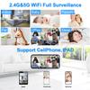 Mini Camera Clock WiFi Camera Alarm 4K FHD Covert Nanny Cam Video Recorder Wireless Indoor Home Office Security Night Vision Motion Detection 5G and 2.4G Wi-Fi Cameras Clock view 3