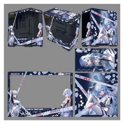 Computer Cases, Mid-Tower PC Gaming Case ATX/M-ATX/ITX - Front I/O TPYE-C Port - Tempered Glass- 10 Fan Installation Position - Water Cooling Installation Ready