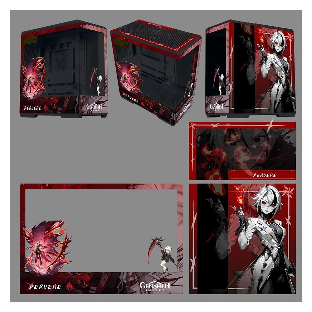 Computer Cases, Mid-Tower PC Gaming Case ATX/M-ATX/ITX - Front I/O TPYE-C Port - Tempered Glass- 10 Fan Installation Position - Water Cooling Installation Ready