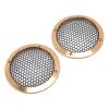 2PCS Ceiling Speaker Covers, Metal Mesh Round Speaker Grille, Universal Speaker Grill Guard with Mounting Screws for DIY Speaker and Car Speaker, 92mm Outer Diameter (Gold) view 1