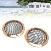 2PCS Ceiling Speaker Covers, Metal Mesh Round Speaker Grille, Universal Speaker Grill Guard with Mounting Screws for DIY Speaker and Car Speaker, 92mm Outer Diameter (Gold) view 4