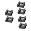 DirectNine Basics 6pcs Cold Shoe Mount Adapter for Quick Release Flash Stand Bracket for Cameras Compatible Threaded Accessories and Sturdy Design Black view 1
