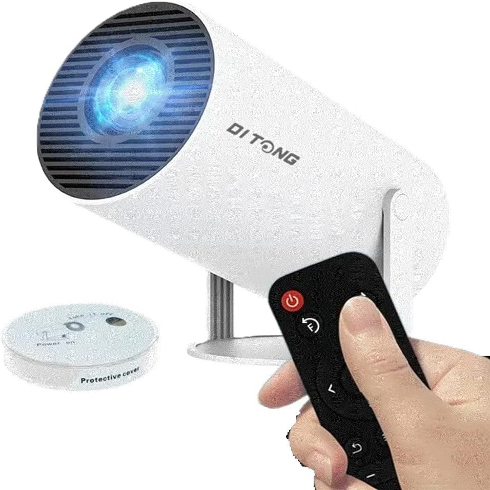 HY300 Plus HD Projector portatil 4K 1280x720P Android 11 Wifi6 LED Video Home Theater Cinema Phone mini Proyector Movie (HY300 Plus white)