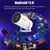HY300 Plus HD Projector portatil 4K 1280x720P Android 11 Wifi6 LED Video Home Theater Cinema Phone mini Proyector Movie (HY300 Plus white) view 2