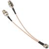 15CM F Type Coax Cable Splitter, F Male to F Dual Female Cable 50 Ohm for Cable Connection view 2