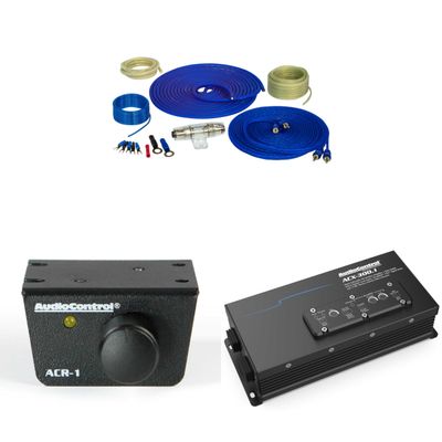 AudioControl ACX-300.1 Mono Powersports/Marine Amplifier  300 watts RMS x 1 at 2 ohms with 8GA OFC Pure Copper Wiring Kit and ACR-1 Bass Knob Remote
