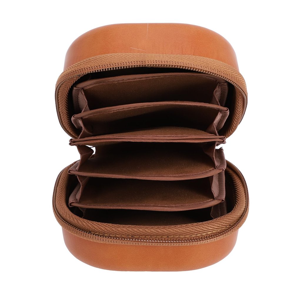 Lens Filter Pouch, PU Leather Lens Filter Case for 95mm Filters, 8 Pocket Professional Photography Filter Holder Belt Bag Pouch Waterproof Camera Lens Filter Carry Case for Filter