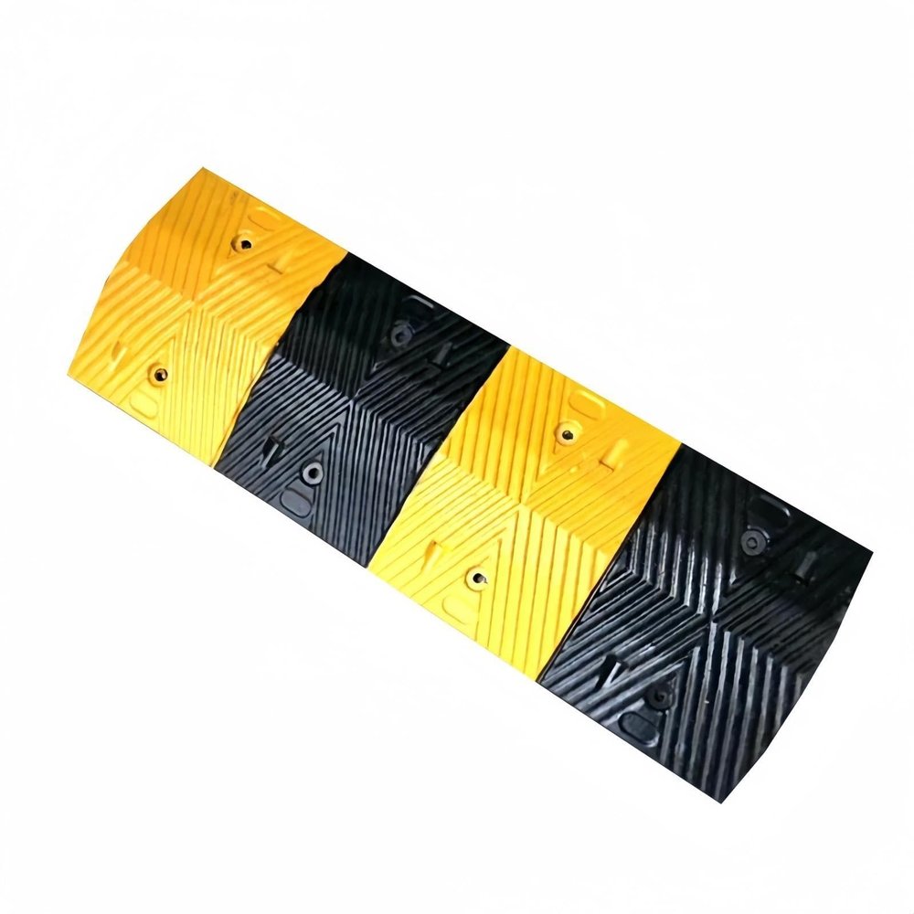 Rubber Speed Bump, Rubber Heavy Duty Speed Bump, 22046 Lb Load Speed Bump, Channel Cable Protected Ramp for Garage Macadam Road Asphalt Concrete