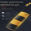 Rubber Speed Bumps, Heavy Duty Cable Protected Ramp, 22000 Lb Load Capacity, Wire Ramps for Asphalt Concrete Gravel Driveways(100 * 35 * 5cm) view 3