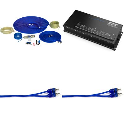 AudioControl ACX-650.5 All Weather 50 watts RMS x 4 at 4 ohms + 350 watts RMS x 1 at 2 ohms 5 Channel Amplifier 4 Gauge OFC Pure Copper Wiring Kit