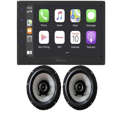 Pioneer DMH-1770NEX 6.8" Touchscreen Digital Media Receiver Double DIN Bundled with + 1 Pair Hertz 6.5" Coaxial Speakers (Renewed)