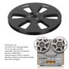 1/4 7 Inch Empty Tape Reel, 6 Holes Aluminum Alloy Universal Open Reel Sound Tape Empty Reel for Reel to Reel for TEAC ReVox Studer Tape Recorder Opening Machine Parts (Black) view 2