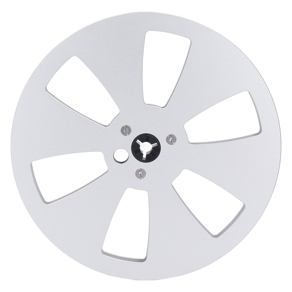 1/4 7inch Sound Tape Empty Reel, 3 Hole Open Reel Sound Tape Empty Reel, Thin and Light, Repair or Replace Tape Recorder, Suitable 7in Diameter, for TEAC, Studer (Silver)