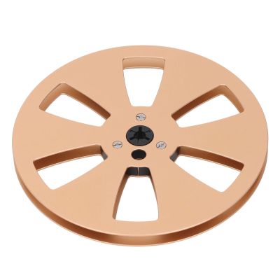 1/4 7inch Sound Tape Empty Reel, 3 Hole Open Reel Sound Tape Empty Reel, Thin and Light, Repair or Replace Tape Recorder, Suitable 7in Diameter, for TEAC, Studer (Gold)