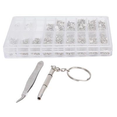 Multifunction Screwdriver Eyeglasses Repair Kit, Easily Repair Computers Mobile Phones Watches with Small Screws, Includes Screwdriver, Tweezer, Screws