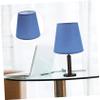QUMIIRITY Decorative Drum Shape Fabric Lampshade Soft Light Cover for Table and Floor Lamps Compatible for Home Office Hotel Light Blue view 4