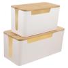BELLIFFY 2pcs Box Stylish Cord Organizer Lid for Home Office Wire Storage to Hide and Cables view 1