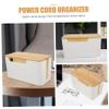 BELLIFFY 2pcs Box Stylish Cord Organizer Lid for Home Office Wire Storage to Hide and Cables view 3