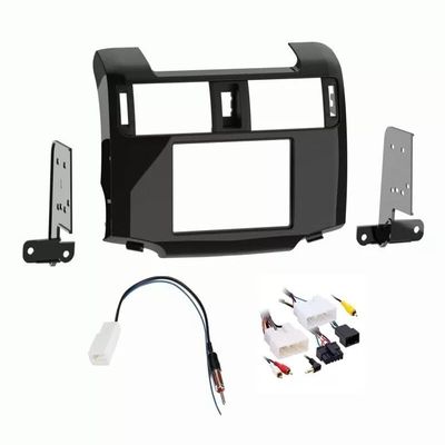 Car Stereo Kit for 2020-2023 Toyota 4 Runner, Single & Double Din, Charcoal, Wire Harness, Antenna Adapter for Non Factory Amplied or JBL