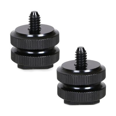 MERRYHAPY 4pcs Tripod Screw Adapter with Hot Shoe Mount Durable Double Layer Camera Accessory for DSLR Camcorder and Flash Units Easy Installation Locking Nuts